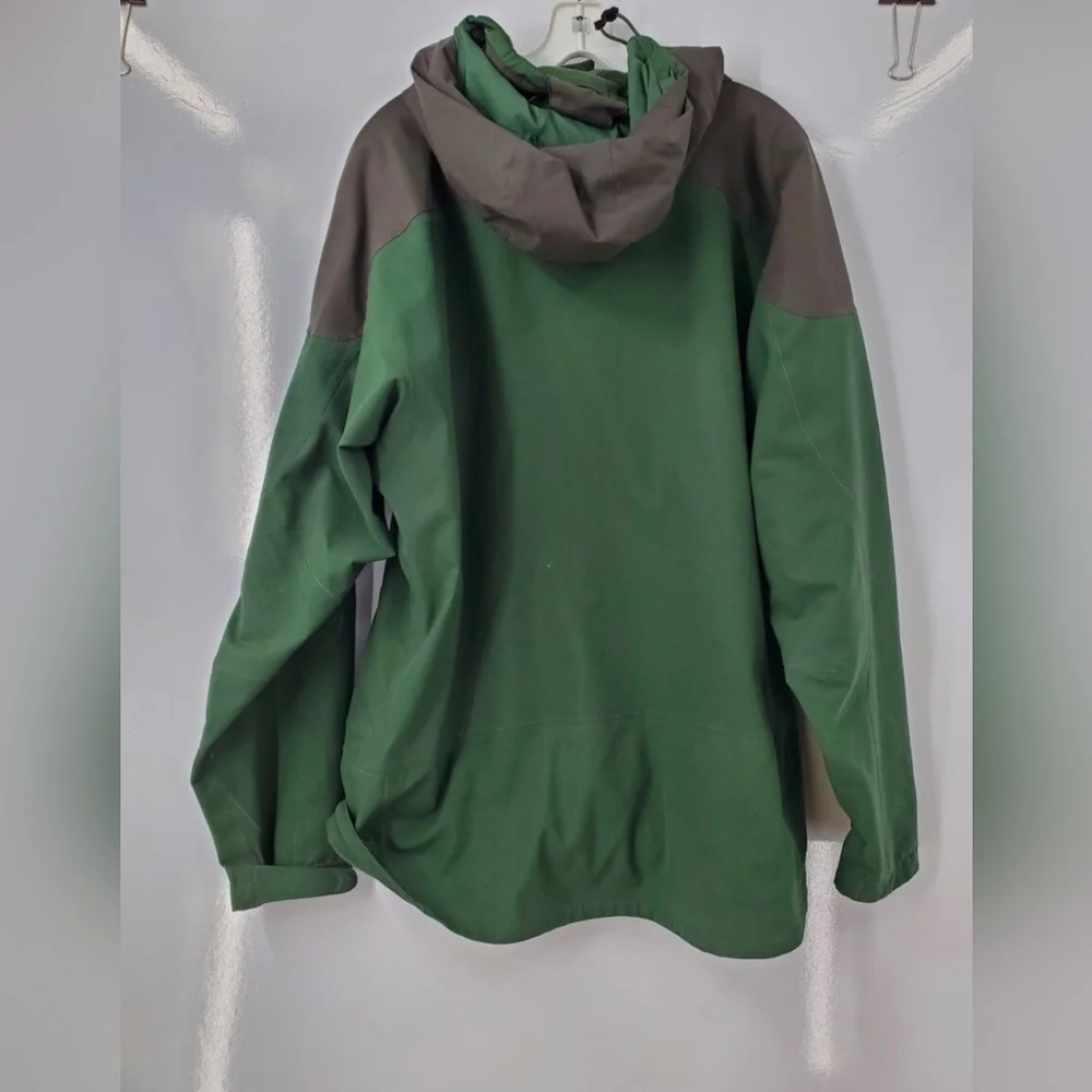 Patagonia Green Hood Waterproof Hooded Smoke Jacket Coat Men Size Large - Picture 2 of 5